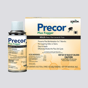 Precor Plus Fogger Insecticide - Kills Adult Fleas & Flea Eggs - 1 box = 3 x 3 oz Aerosol Cans by Zoecon
