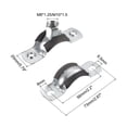 thumbnail image 2 of Unique Bargains 26 to 30mm Rigid Pipe Strap Clamps, Pipe Bracket Tube Clips 4 Pack, 2 of 5
