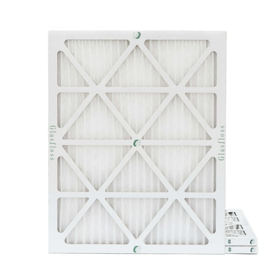 16-3/8 x 21-1/2 x 1 MERV 10 Pleated Air Filters by Glasfloss. 3 Pack. Replacement filters for Carrier, Payne, & Bryant.