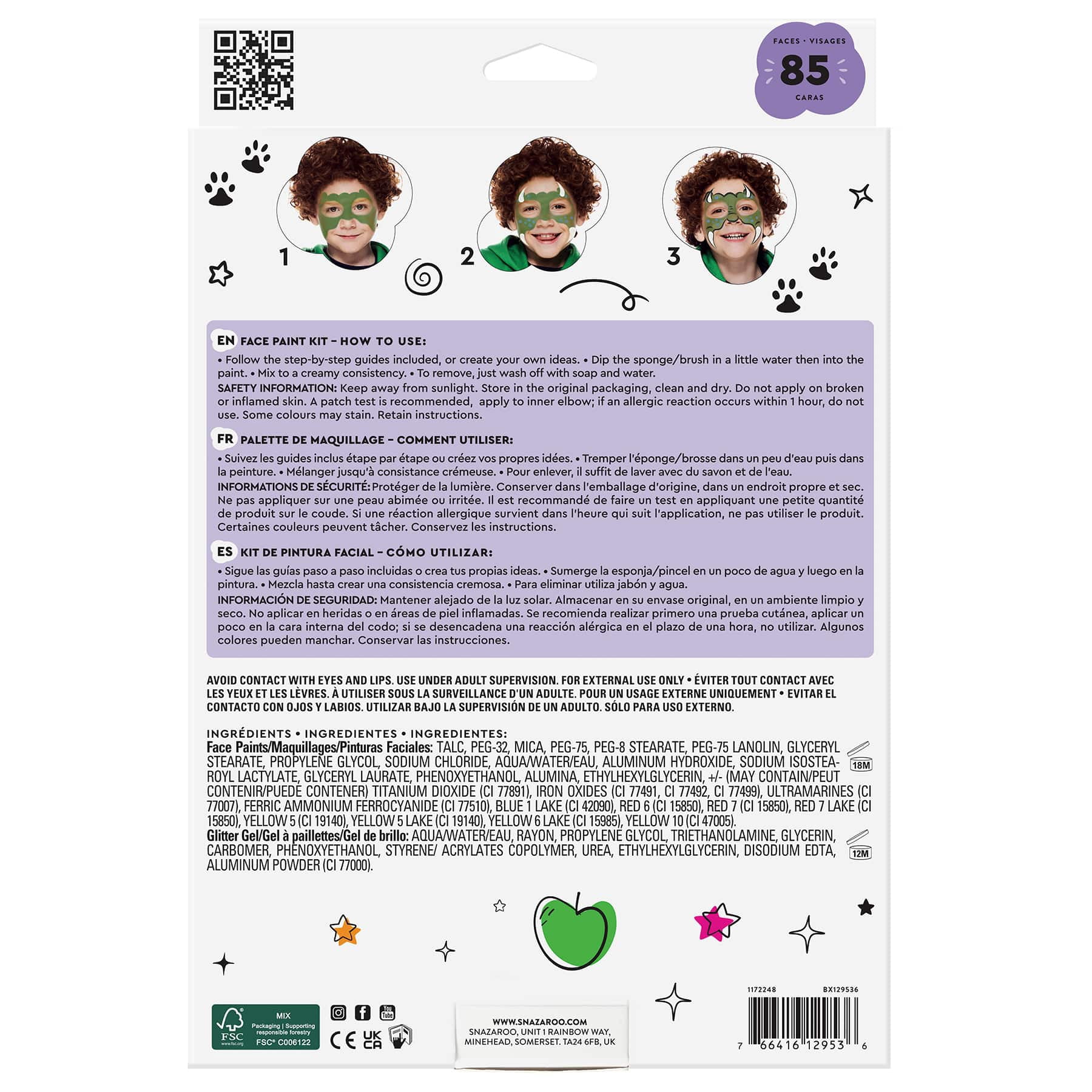 Snazaroo Ultimate Party Pack Face Painting Kit, 10 Pack