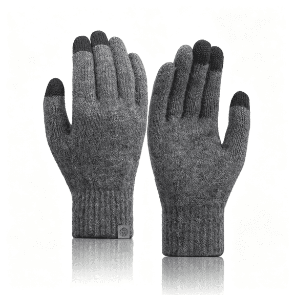 TELOLY 100% Merino Wool Gloves for Women Men-Winter Touchscreen Thermal Warm Gloves for Driving Running Texting Gift-Gloves for Women Cold Weather