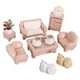 thumbnail image 3 of Muebles para casa de muñecas, manualidades, sofá en miniatura, mesa de té, juguete, juego de rol 12 piezas, 3 of 9