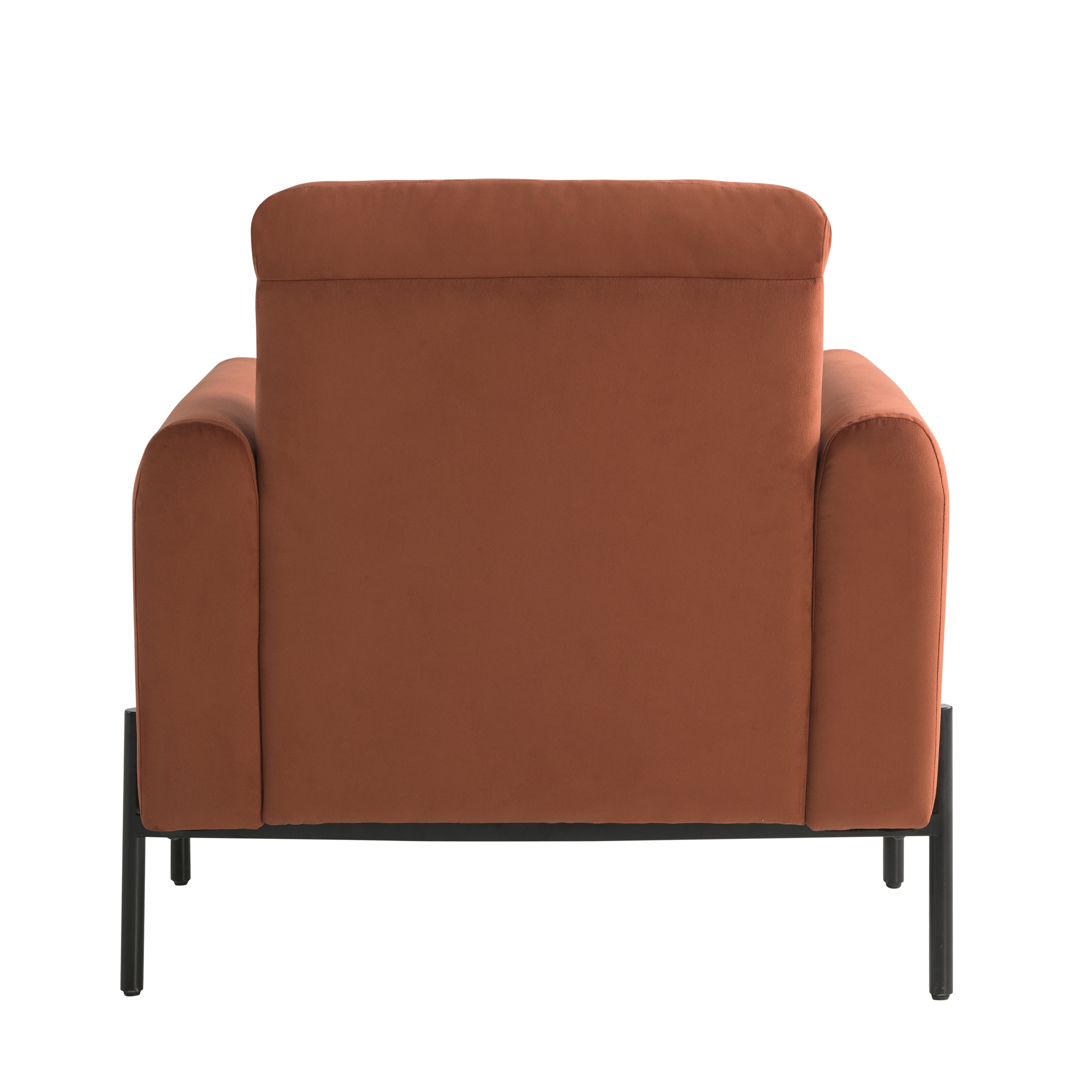 Studio Living Kingston Bohemian Accent Chair, Rust Velvet Fabric