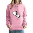 thumbnail image 2 of JUSLIO Blouses for Women with Pockets Hoodies Sweatshirts Graphic Long Sleeve Sweatshirts Pink M, 2 of 3