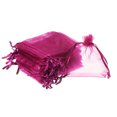 thumbnail image 1 of Uxcell Organza Bags, 50 Pcs 3.54x2.8 Inch Drawstring Mini Pouches for Party Wedding, Rose Red, 1 of 6