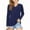 Navy, variant on FAIWAD Girls Long Sleeve Tops Kids Soft Casual V Neck Tops Solid Color Basic Cute Clothes for Teen Girls