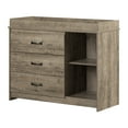 thumbnail image 2 of South Shore Tassio Changing Table with 3 Drawers, in Weathered Oak, 2 of 15
