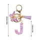 thumbnail image 4 of Llavero inicial personalizado para mujeres - Llavero personalizado de resina con borla para llaves del coche, cartera, mochila - regalo morado mono para ella, cumpleaños, Navidad, 4 of 4