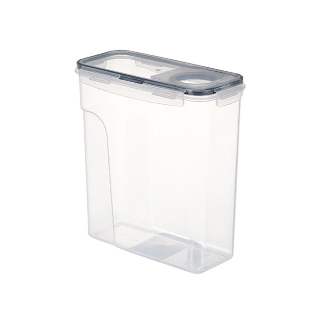 Moyic Tanque de almacenamiento transparente de PP, alimentos frescos y visibles, no más conjeturas, tanque sellado de alimentos, Organizadores de utensilios de cocina negro Pequeño 2.5L