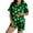 Z3-Green, variant on MuXiKeJi Clothes Halloween Pajamas Women Pumpkin Skeleton Witch Ghost Printed Cute Costumes Short Sleeve Matching Shorts Sleepwear Set,Womens Silk Halloween Sleep pjs