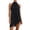 Black, variant on Women's Satin Halter Mock Neck Side Split Tops Asymmetrical Backless Y2k Going out Shirts White M
