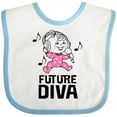 thumbnail image 3 of Inktastic Future Diva Baby Girl Singer Girls Baby Bib, 3 of 4