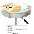 thumbnail image 4 of Rateoe Corgi With Towel Ans Slice Cucumber Pattern Round Bar Stool Seat Covers,Washable Stool Cushion Slipcover Elastic Bar Chair Covers for 12-14 Inch Chair -12 inch, 4 of 7