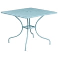 thumbnail image 3 of Bowery Hill 5 Piece 36" Square Steel Flower Print Patio Dining Set in Blue, 3 of 4