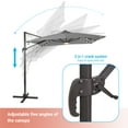 thumbnail image 4 of FLAME&SHADE 10×8FT LED Cantilever Umbrella with Aluminum Frame, and 360° Rotation ,Gray, 4 of 6