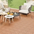 thumbnail image 2 of Costway 18 PCS Interlocking Deck Tiles 12" x 12" Waterproof All Weather Flooring Covering Brown, 2 of 9