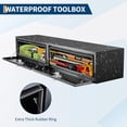 thumbnail image 4 of 72x16x13 In Steel Truck Bed Tool Box - Trailer Tongue Storage Chest Weatherproof Quick-Access Organizer for Pickup RV and Trailer Black, 4 of 9