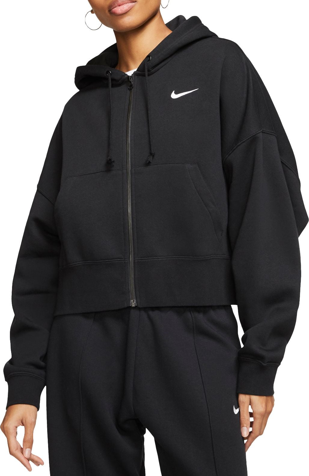 nike sportswear women's essentials full zip fleece hoodie