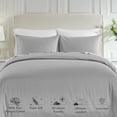 thumbnail image 6 of 100% Pure Cotton Duvet Cover Set - Premium 400 Thread Count, Comfortable Bedding Set, Soft Sateen Weave, Button Closure and Corner Ties (3 Piece, Light Grey, Oversized King), 6 of 10