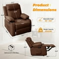 thumbnail image 2 of YSICK Small Recliner Chair for Small Spaces with Footrest Linen Living Room,Brown, 2 of 6
