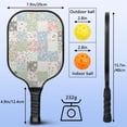 thumbnail image 4 of Pickleball Paddles Set,Pioneer Flower Floral Print Pattern Fiberglass Surface Pickleball Racket Set with 2 Indoor Outdoor Pickleball Balls and Pickleball Bag,Pickle-ball Equipment, 4 of 6