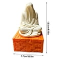 thumbnail image 2 of Diceymbol Halloween Ghost Figurine on Brick Pedestal Mini Tabletop Decoration for Shelf Mantel Party Decor 5 Inch, 2 of 8
