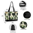 thumbnail image 2 of FORMRS Canvas Laptop Tote Bag for Women with 15.6" Computer Compartments Shoulder Handbag, Green Circle, 2 of 7