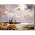 thumbnail image 1 of Ceramic Tile Mural-Herman Herzog Waterfront Painting 223. 48" w x 36" h using (12) 12 x 12 ceramic tiles, 1 of 3
