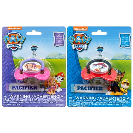 Paw Patrol Pacifier, pink and red 12-Pack