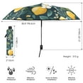 thumbnail image 3 of FORMRS Travel Umbrella Folding Auto Open Close Windproof Rain UV Protection, Yellow Lemons, 3 of 8