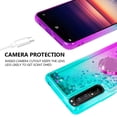 thumbnail image 5 of SOGA Phone Cover Compatible for Sony Xperia 1 II Liquid Floating Quicksand Case with Diamond Ring Stand for Magnetic Car Mount and Lanyard - Purple on Teal, 5 of 5
