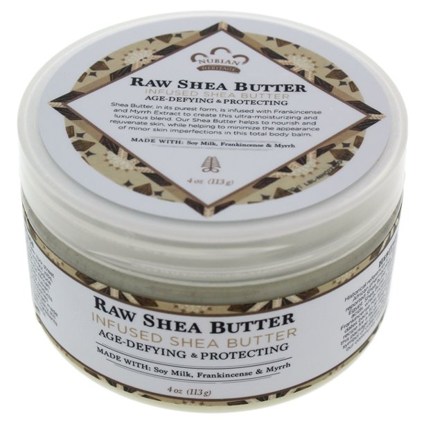 Raw Shea Butter Infused Shea Butter by Nubian Heritage for Unisex 4 oz Moisturizer Walmart