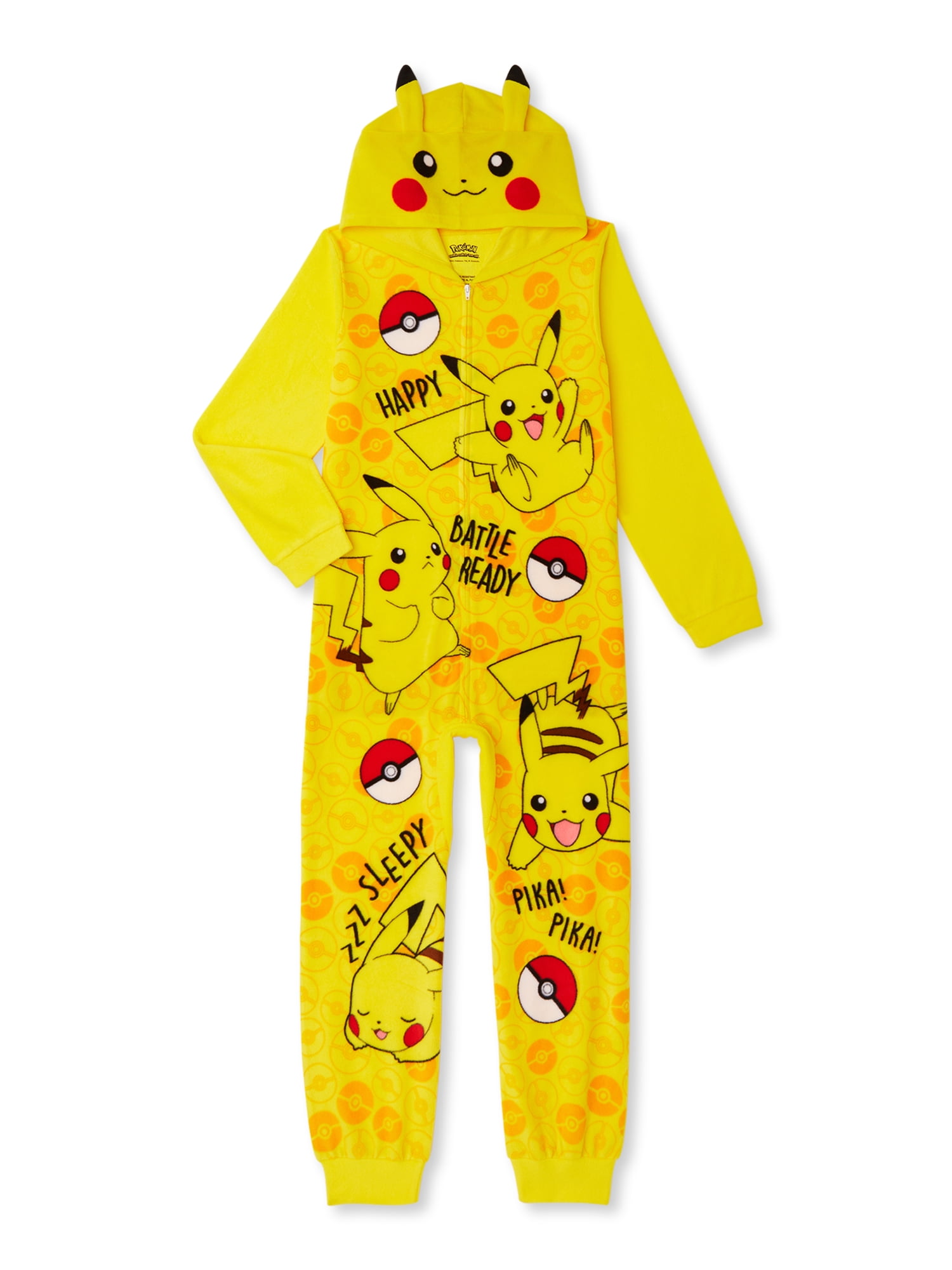 Pokemon Pikachu Boys Union Suit Pajamas 4-16 
