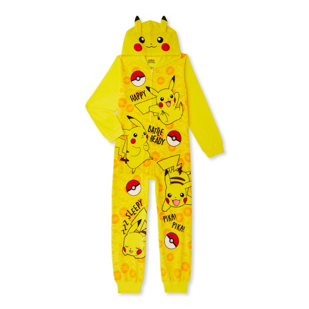 Datum interferentie Catastrofaal Pokemon Exclusive Boys Hooded Union Suit Pajama, Sizes 4-16 - Walmart.com
