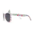 thumbnail image 3 of Kids Child Size Cat Eye Glitter Horn Rim Whiskers Plastic Sunglasses Light Flower Pattern, 3 of 4