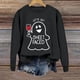 thumbnail image 2 of Sudadera con capucha de fantasma de Halloween para mujer, Let's Get Sheet Faced, divertida sudadera con gráfico de vino, rosa, 2 of 4