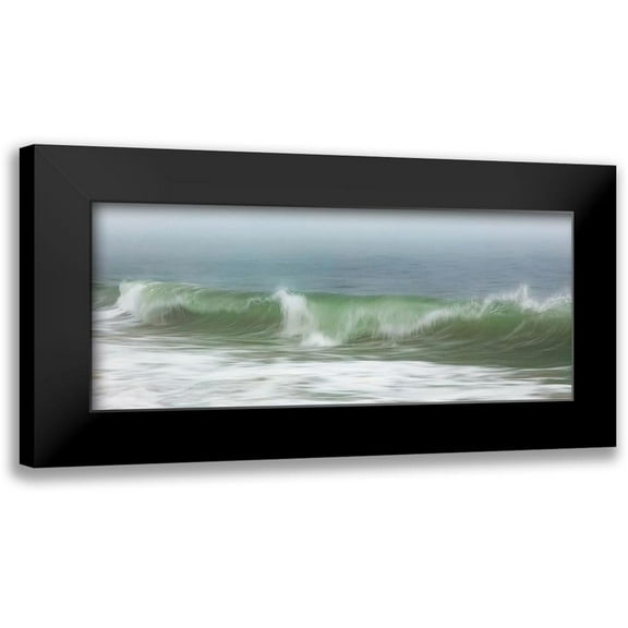 Gendreau, Katherine 14x8 Black Modern Framed Museum Art Print Titled - Surfside Beach in Fog