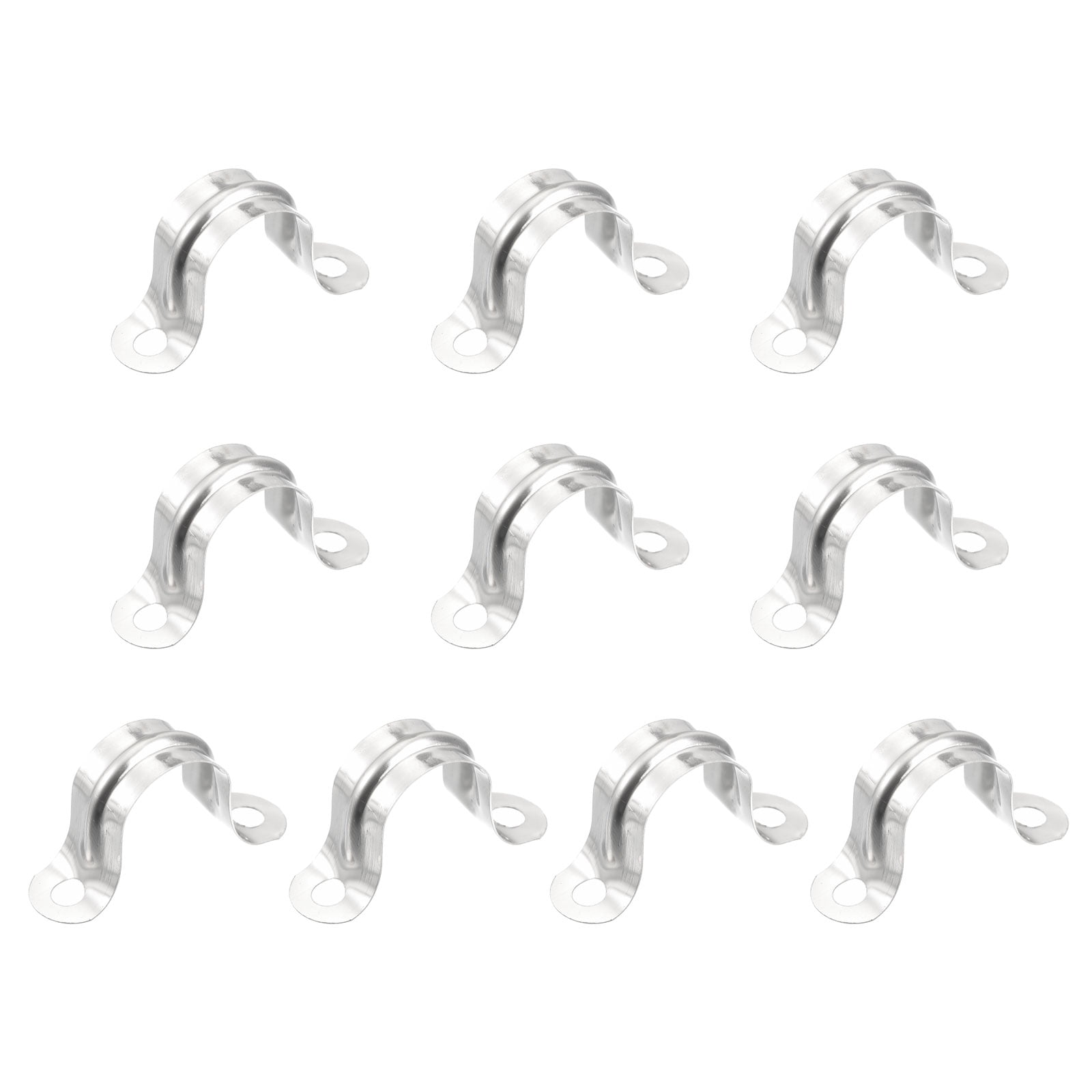 50uds 5/8 Pulgadas Rígido Tubo Correas, Único Agujero Correas R Forma Soporte Inoxidable Acero