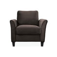 thumbnail image 3 of Lifestyle Solutions Wayne Chair Curved Arm Microfiber, Coffee, 3 of 4