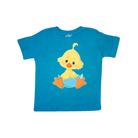 

Inktastic Cute Easter Chick in Blue Easter Egg Gift Toddler Boy Girl T-Shirt