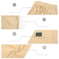 thumbnail image 6 of PIMSSY Men Shorts Outdoor Loose Fit Stretch Casual Pocket Workwear Beach Sports Shorts Solid Color Summer Male Soft Bottoms, 6 of 9