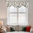 thumbnail image 3 of Tie Up Valances for Windows, Dinosaurs Adjustable Valance Curtains Window Treatment for Living Room/Bedroom, Natural Primitive Wild Animals Beige Rod Pocket Kitchen Curtains & Drapes 42x18 Inch, 3 of 9