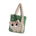 thumbnail image 1 of Bolso de mano Yinane de felpa verde, 1 of 8