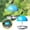 Blue, variant on Blue Hanging Bird Feeder for Outside - 10.2" x 6.3" Wild Bird Tray with Rain Guard Dome, Waterproof Outdoor Garden Yard Decoration & Gift for Bird Watchers