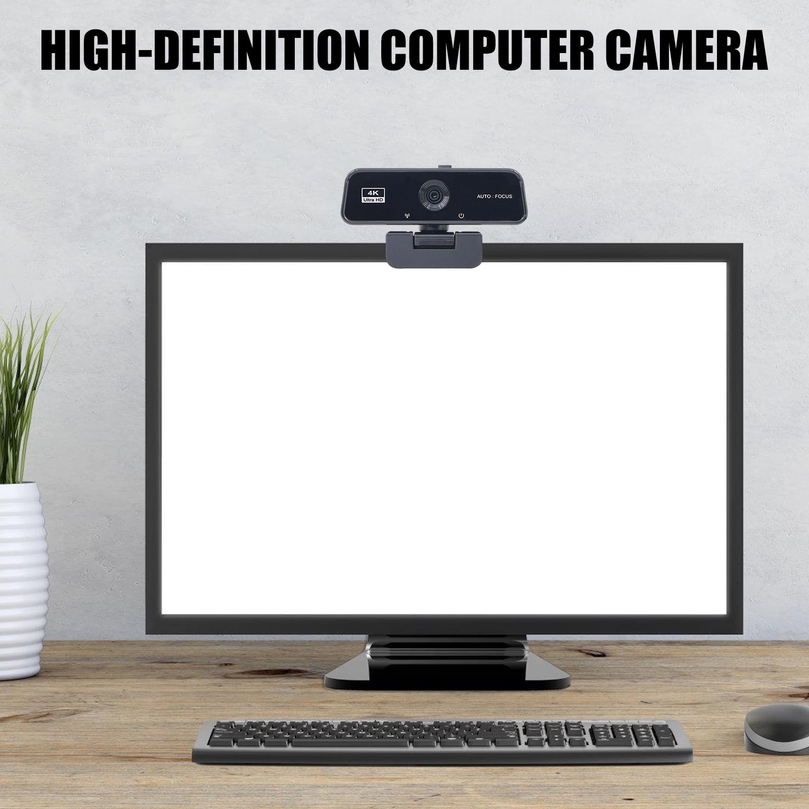 4K Autofocus Webcam With 360 Degree Rotation Universals Compatibility For Multiple Operating Systems