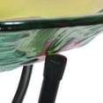 thumbnail image 3 of Angelo Décor 23.3-inch tall Flamingo Glass Birdbath with Metal Stand, 3 of 8