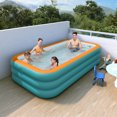 thumbnail image 4 of Foldable Inflatable Swimming Pool with Thickened Awning Slide for Kids and Adults - 1.2m Single-Layer Design, Sturdy Durable Material, Easy Setup & Storage, Perfect for Backyard Family Fun and Summer, 4 of 6