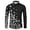 Black White Leaf, variant on American Anniversary Flag Eagle Button Up Shirt for Men, Patriotic Casual Long Sleeve Wear with Cozy Fabric Button Down Athletic Tee Men's Dry-Fit Business Shirts