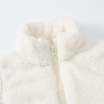 thumbnail image 4 of GYRATEDREAM Toddler Girls Boys Simple Stand Collar Plush Coat Baby Kids Solid Full Zip Warm Jacket Children Thicken Faux Furry Fleece Casual Tops for 2-11 Years, 4 of 8
