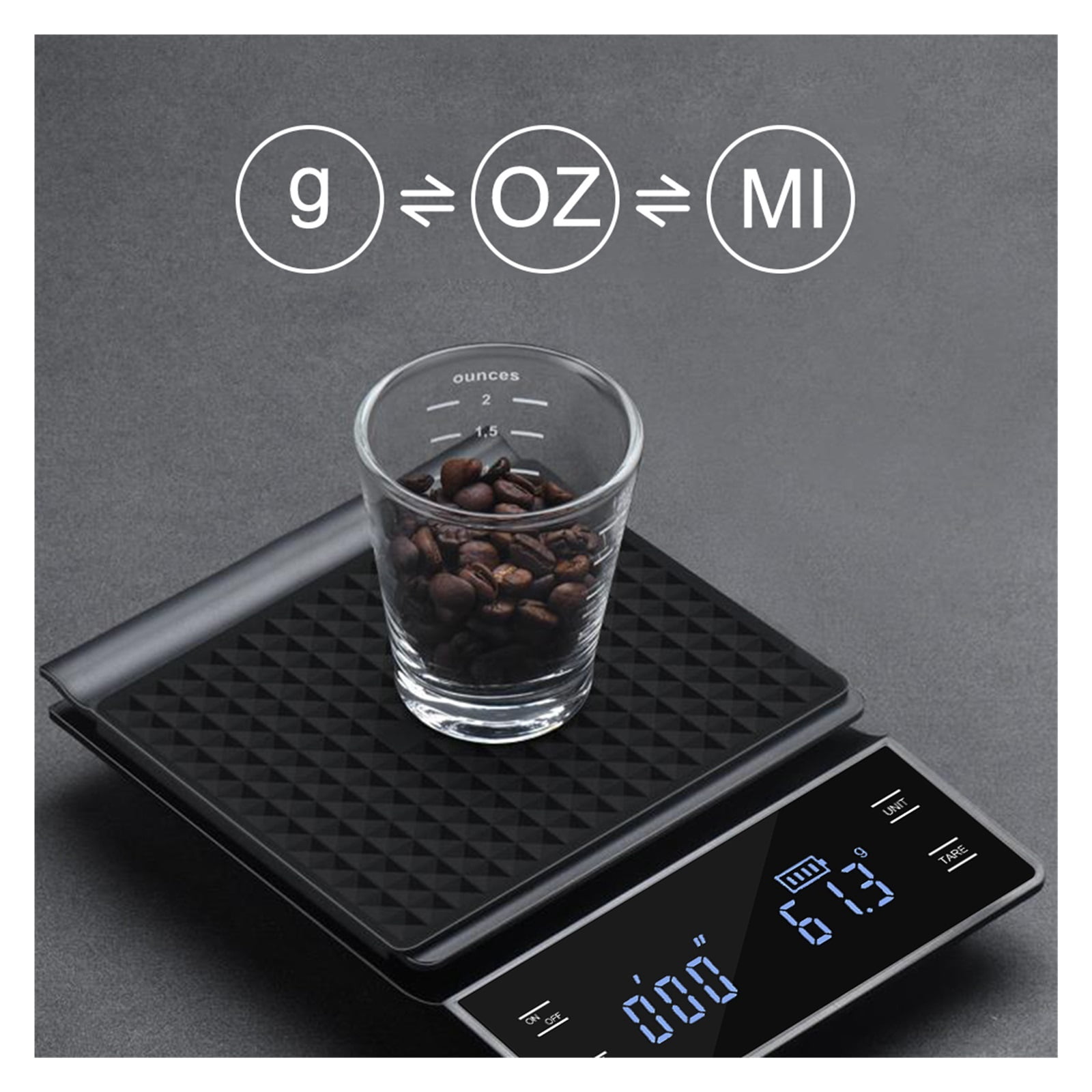 Digital 3KG/0.1g LED Display Precision Auto Timer Coffee Kitchen Weight Scale Electronic ,Multifunction